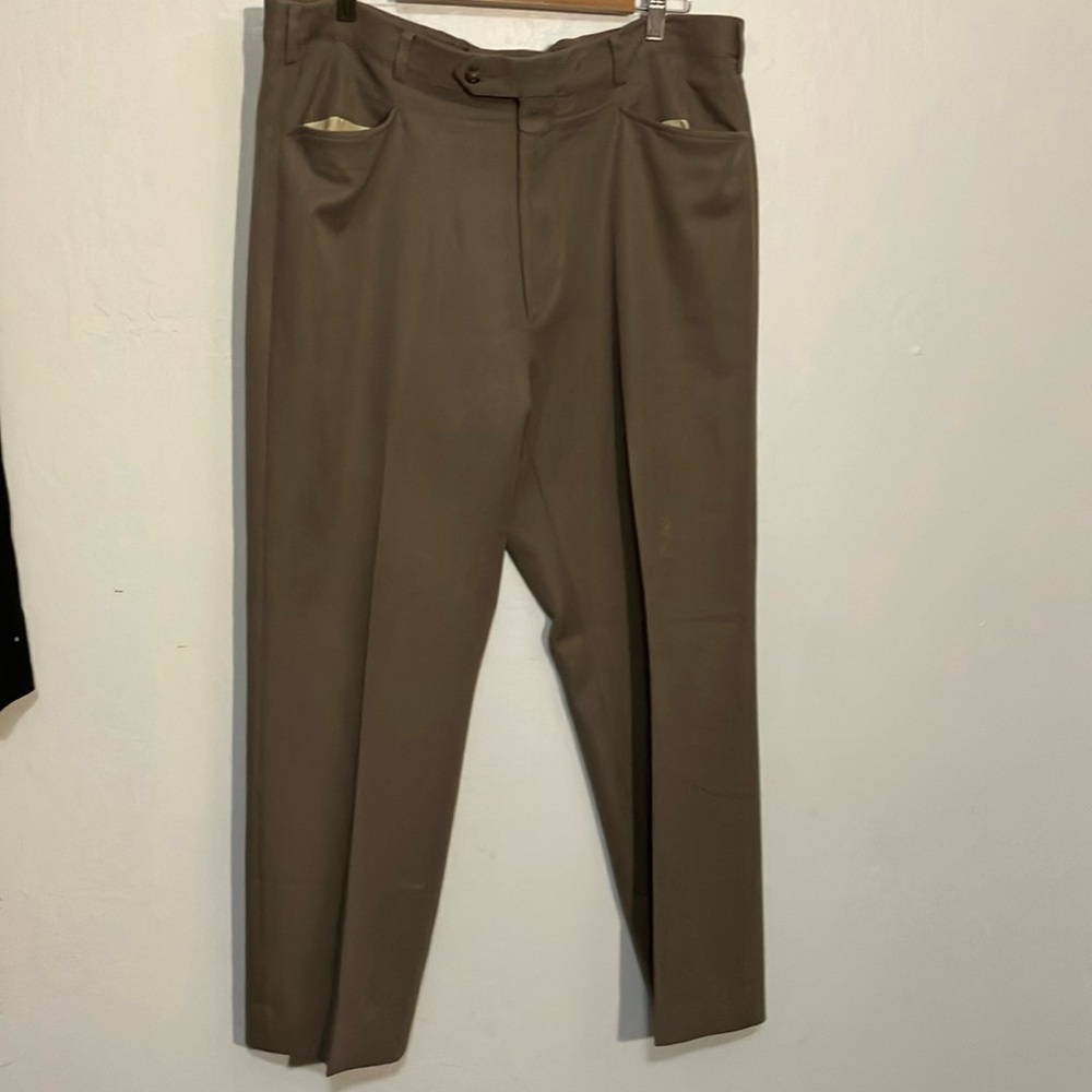 Sansabelt Classic top western pocket flat front polyester blend men’s pant